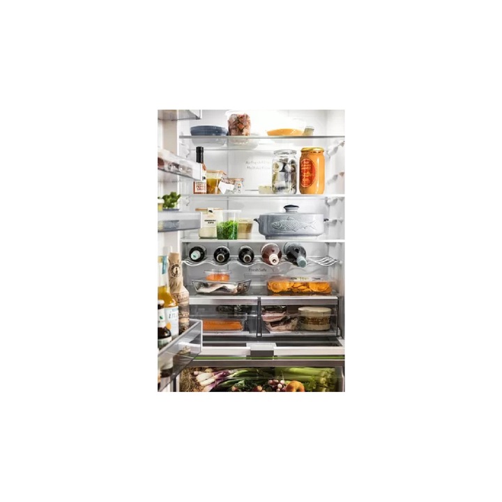 Combina frigorifica incorporabila NEFF 3KI7863DD0, N 70, Clasa D, 177.2x55.8cm, No Frost, Raft Bottle Flex 2 in 1, Eco Air Flow, Soft Close flat hinge, Rafturi reglabile din sticla, LED with Soft Start