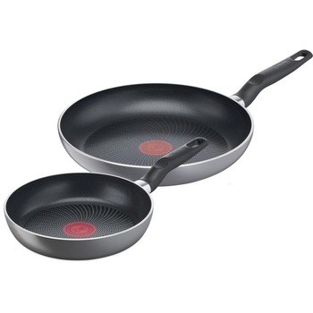 Set de 2 tigai Tefal Super Star, 20/28 cm, invelis antiaderent din Titan, indicator Thermo-Signal