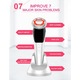 Aparat Profesional Intinerire Faciala 5 in 1, Alhena® D818, Cu Lifting, Curatare Cu Ioni, Mezoterapie, EMS Si Microcurent, Masaj Facial Cu Vibratii Pentru Fermitate, Estompare Riduri Si Elasticitate, Tratament Anti-Aging Zilnic, Utilizare Acasa, Alb