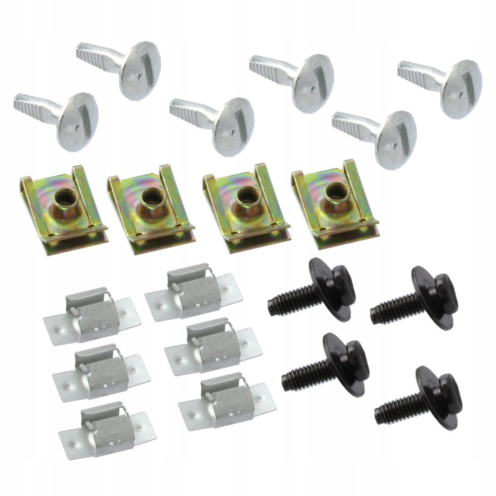 Комплект скоби за щит на двигателя, винт с шайба щит на двигателя Citroen C1 C2 C3 Picasso Peugeot 1007, Me Premium