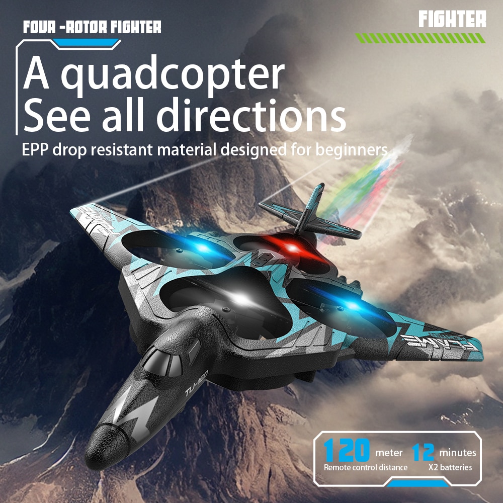 Avion RC pentru copii si incepatori, HouDeOS®, jucarie quadcopter - Main Image