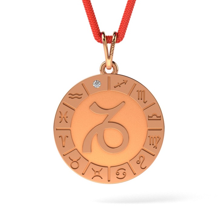 Висулка с шнур от розово злато Capricornus