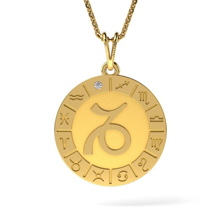 Висулка от жълто злато Capricornus