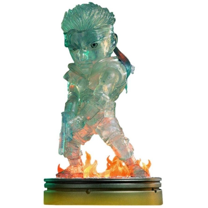 First4Figures - Metal Gear Solid (Stealth Camo. Clear Solid Snake) Szobor - kb. 20 cm magas