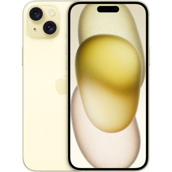 Telefon mobil Apple iPhone 15 Plus, 512GB, 5G, Yellow Telefon mobil Apple iPhone 15 Plus, 512GB, 5G, Yellow