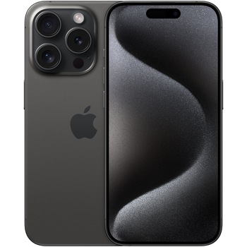 Telefon mobil Apple iPhone 15 Pro, 1TB, 5G, Black Titanium Telefon mobil Apple iPhone 15 Pro, 1TB, 5G, Black Titanium
