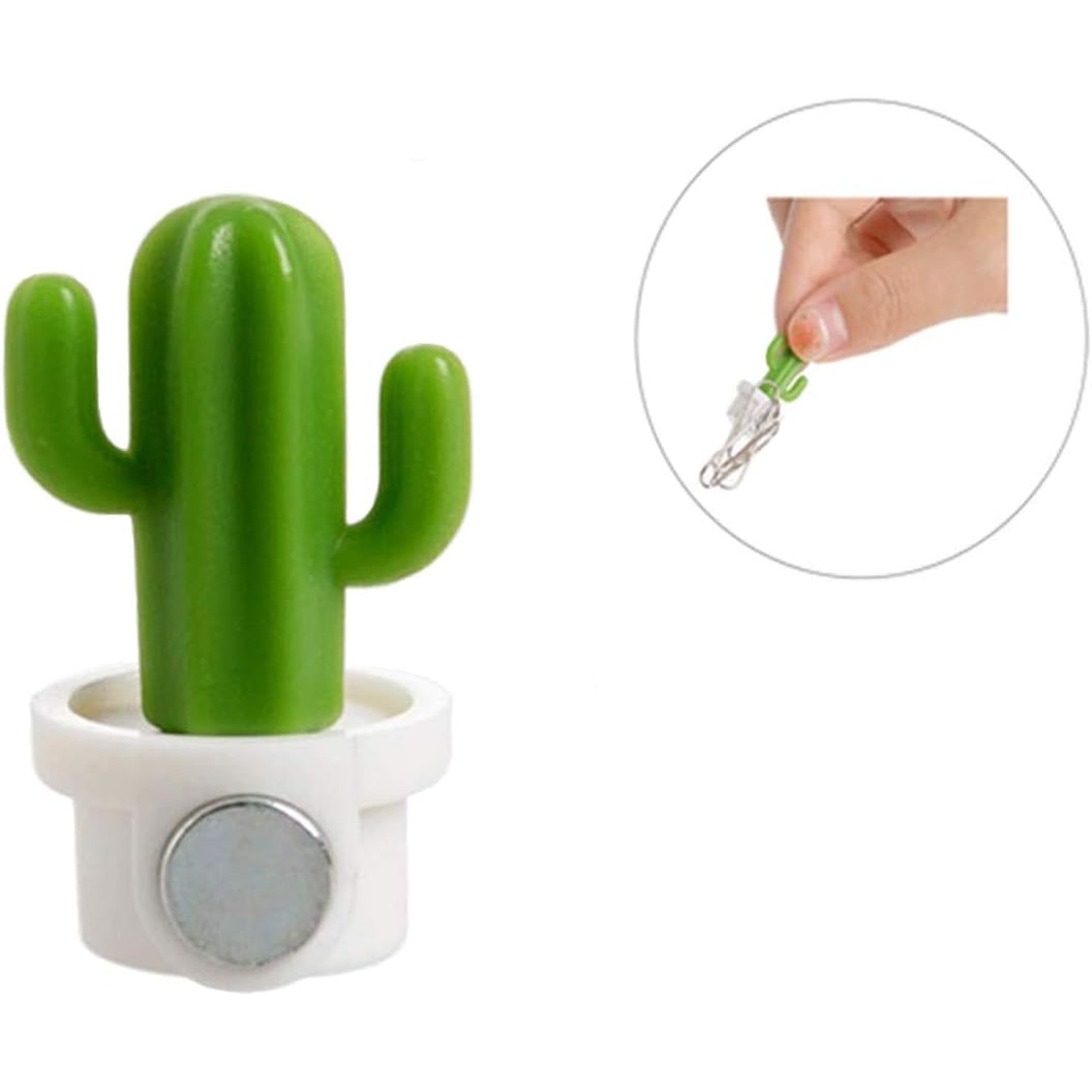 2 Pezzi Magneti Adesivi Per Frigo A Forma Di Cactus - Simpatici Sticker Magnetici Decorativi Per Ufficio E Casa - 6