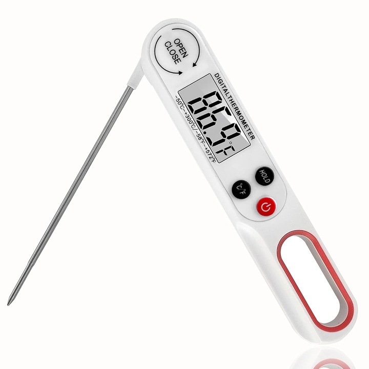 Termometru pentru bucatarie, SUNMOSTAR, Alb