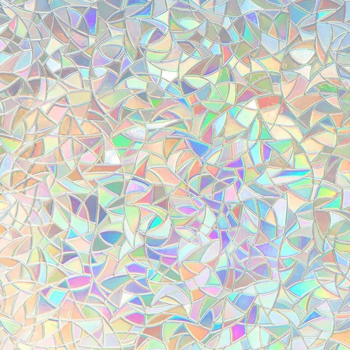 Декоративно фолио за прозорци, Zola, самозалепващо се, светлопропускливо, пластмасово, 200x45 см, многоцветно