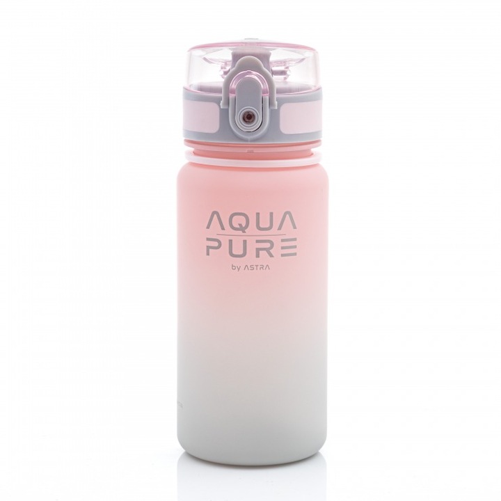 Бутилка за вода, Aqua Pure, Tritan, 400 мл, розова