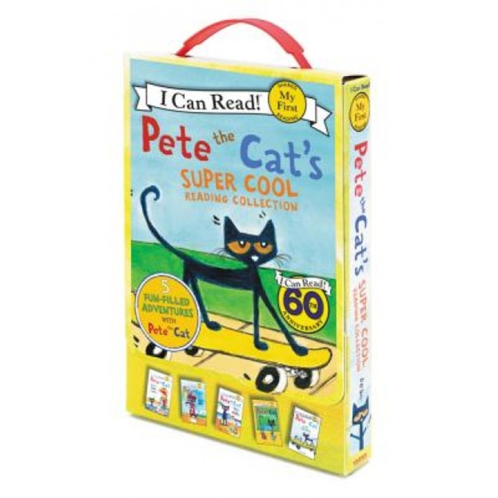 Pete the Cat's Super Cool Reading Collection: Too Cool for School/Play Ball!/Pete at the Beach/Pete's Big Lunch/A Pet for Pete, James Dean (Author)