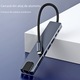 USB-C хъб, 8в1, HDMI4K30Hz+USB3.0+USB2.0+PD+TYPE-C+SD+TF+RJ45, сребрист