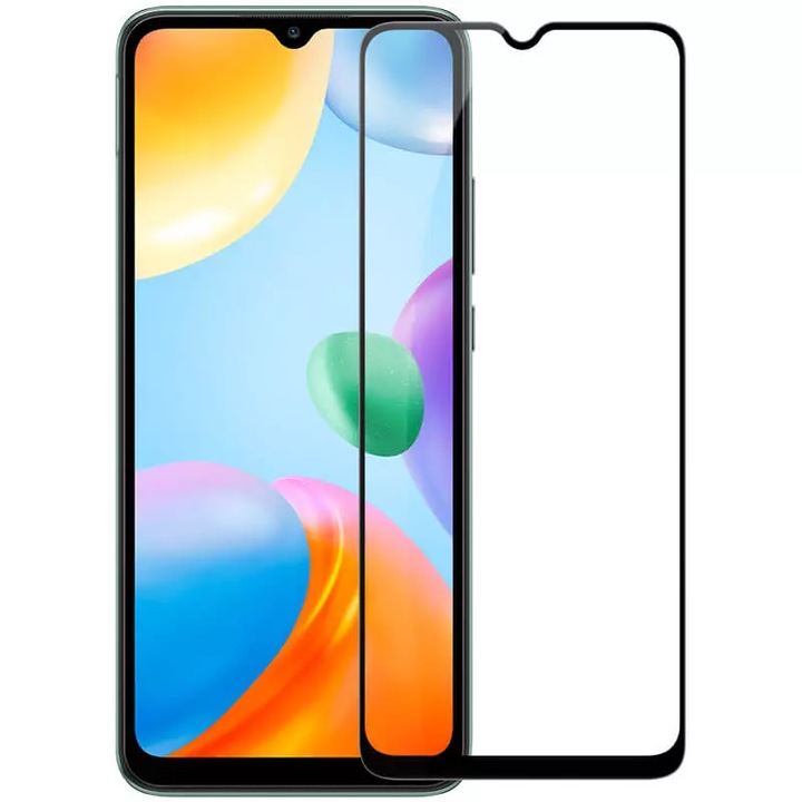 Стъклен Протектор за Xiaomi Poco C40, Черен