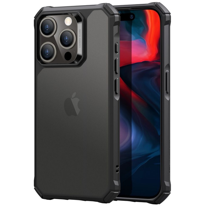 Кейс за Apple iPhone 15 Pro, Air Armor, Elite Armor, U461, черен