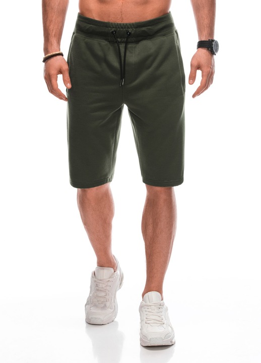 Pantaloni scurti de trening EDOTI EM-SRBS-0101, Pentru barbati, Cu snur, Albastru, L, Verde masliniu