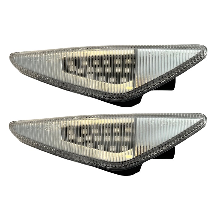 Set 2 Semnalizari Aripa LED cu sticla clara pentru X3 F25, X5 E70, X6 E71 - BTLL-241