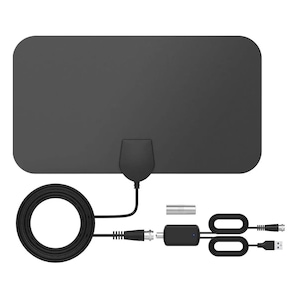 Antena digitala TV, Cafuneplus®, 3.6 m, cu amplificator, DVB-T, Full HD, 1080P / 4K, universala, Negru