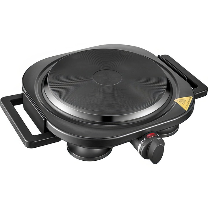 Plita gaz Pyramis 5343S01, 4 arzatoare, gratare individuale fonta, butoane laterale, 60cm, sticla gri