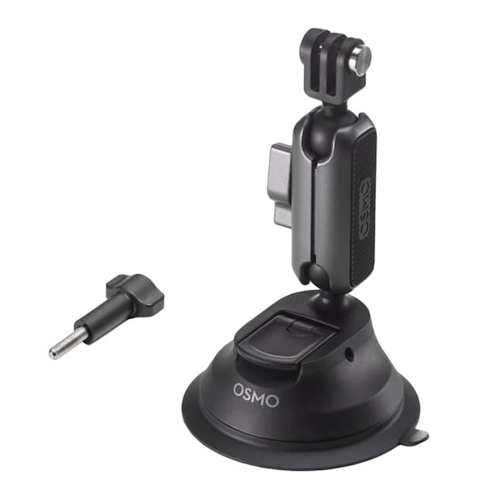 Suport cu ventuza pentru Dji Osmo Action 3/Dji Action 2/Dji Osmo Action, Dji, 137.1 x 93.5 x 85 mm, 148 g, Negru