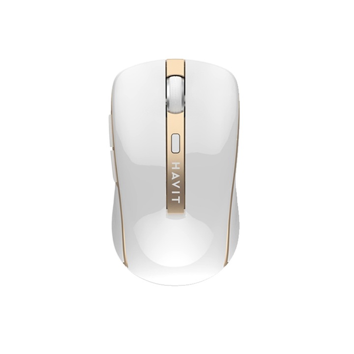 Vezeték nélküli egér 2.4G, 1000/1200/1600 DPI – Havit (MS951GT) – fehér/arany