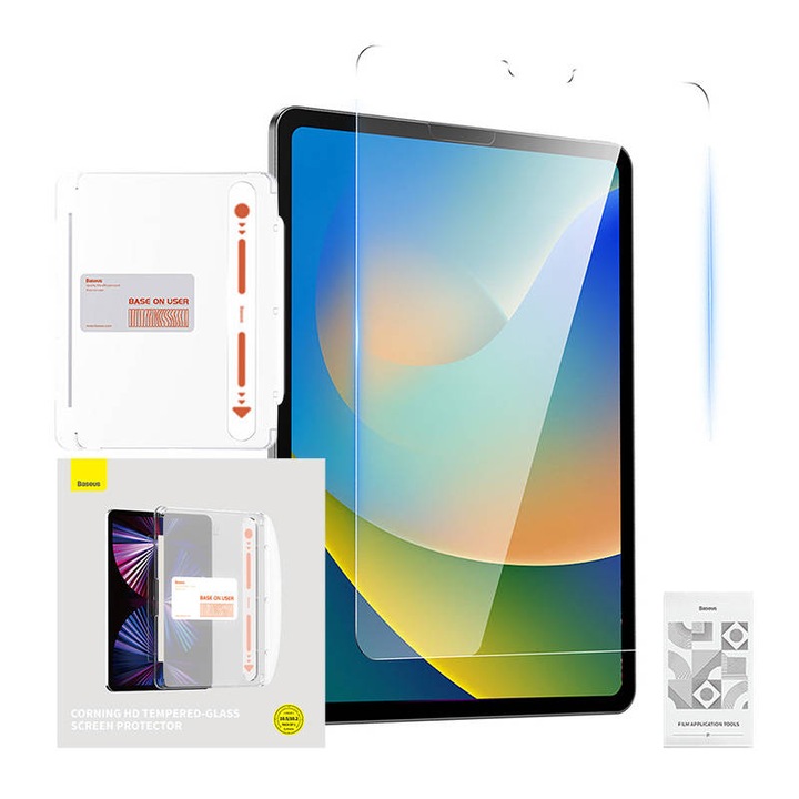 Защитно фолио Baseus за iPad 10.2" (2019/2020/2021)/Air 3 10.5", устойчиво на пръстови отпечатъци, прозрачно