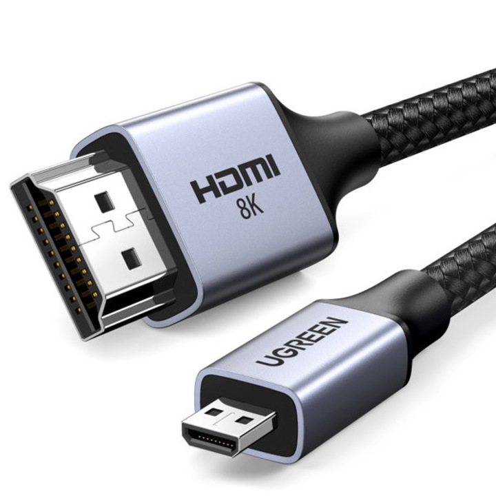 Cablu adaptor micro HDMI - HDMI 2.1 8K 2m Ugreen HD164 - gri