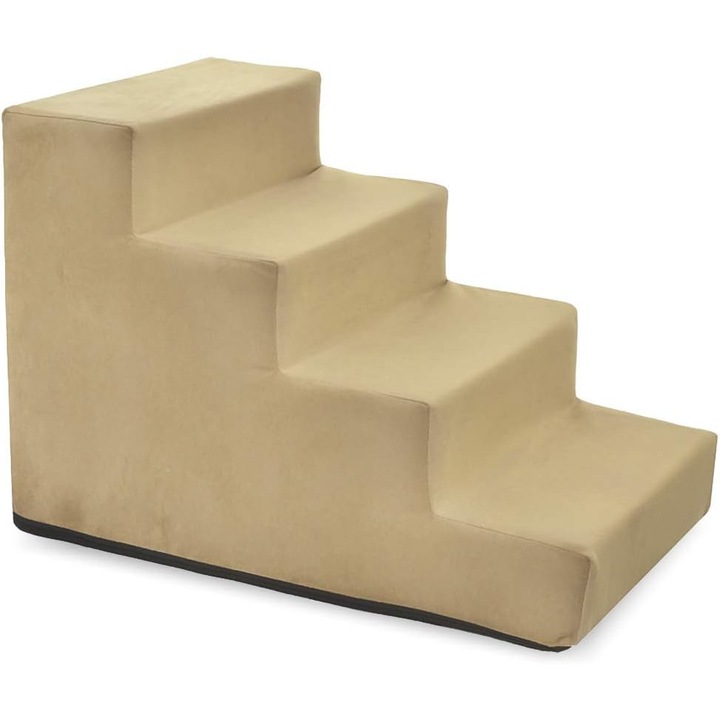 BoutiqueZOO, Scari pentru caini, M 56 x 40 x 40 cm, bej, imitatie de piele de caprioara