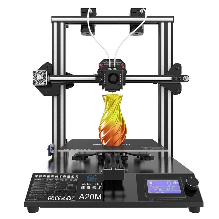3D принтер, Geeetech, A20M, 220V, FDM, USB, 60 mm/s, черен