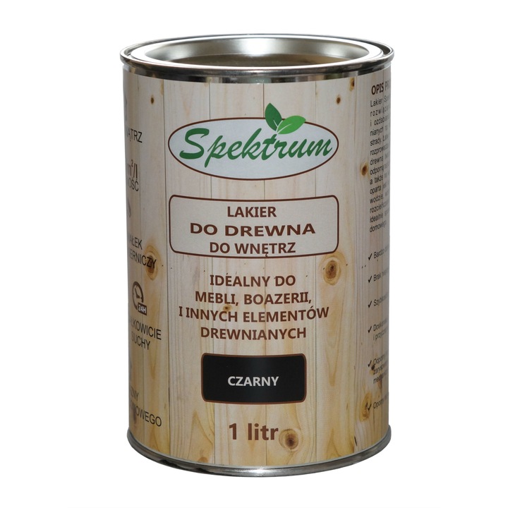 Lac pentru lemn, Spektrum, Negru, Rezistent la apa, 1l