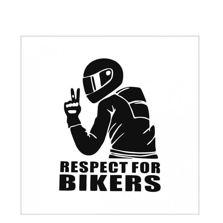 Sticker auto Respect for bikers 10x5cm