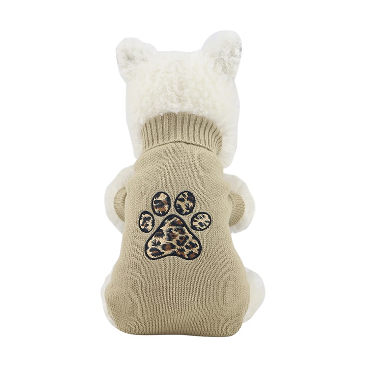Pulover tricotat pentru caini, XINA2312, bej, XL