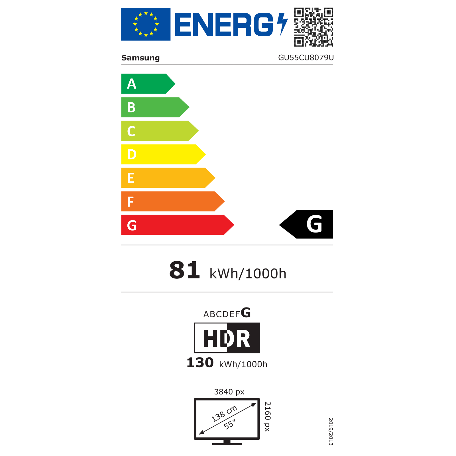 Televizor LED Samsung GU55CU8079UXZG, Smart TV 4K UHD, HDR, control vocal, 138 cm, negru