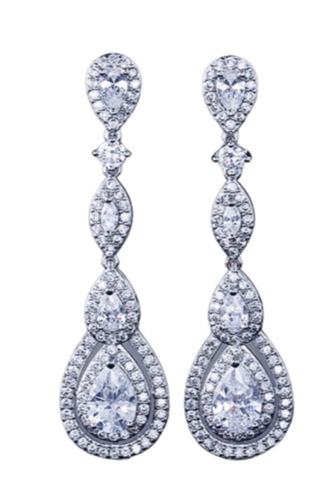 Cercei Water Drop, argintiu, ocazie, elegant, cristale Zirconiu Cubic