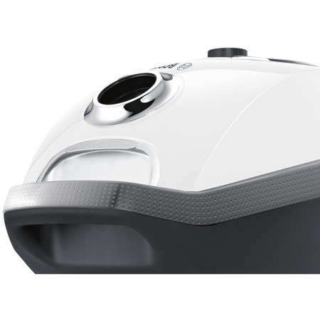 Aspirator cu sac Bosch BGB8A32W, 5l, 650 W, Filtru igienic PureAir, Perie pardoseala, clase performante A/A/C/A, Alb