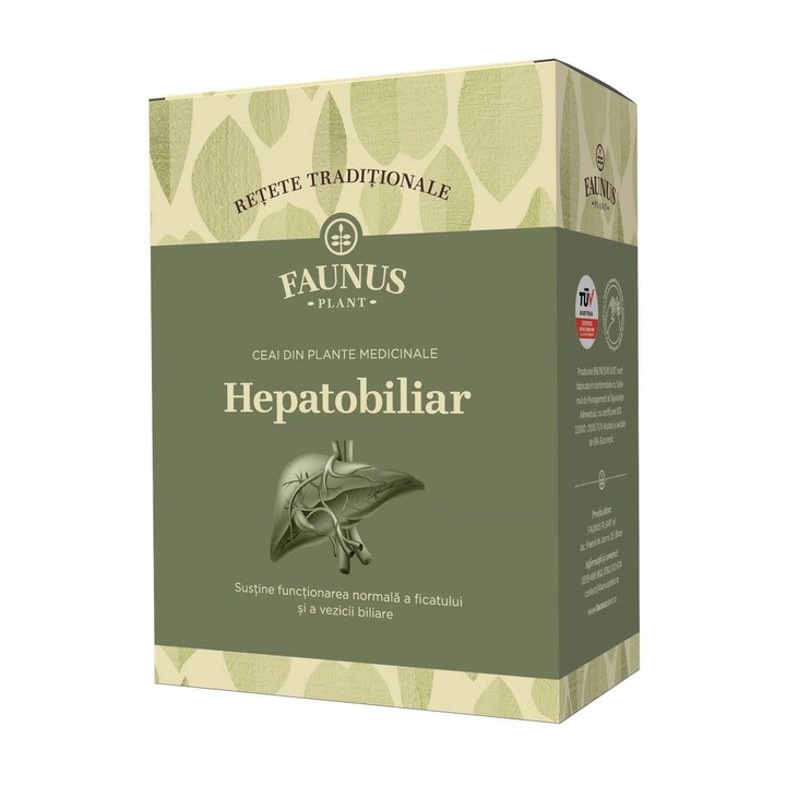 Ceai Hepatobiliar Retete Traditionale, Faunus Plant, 180g
