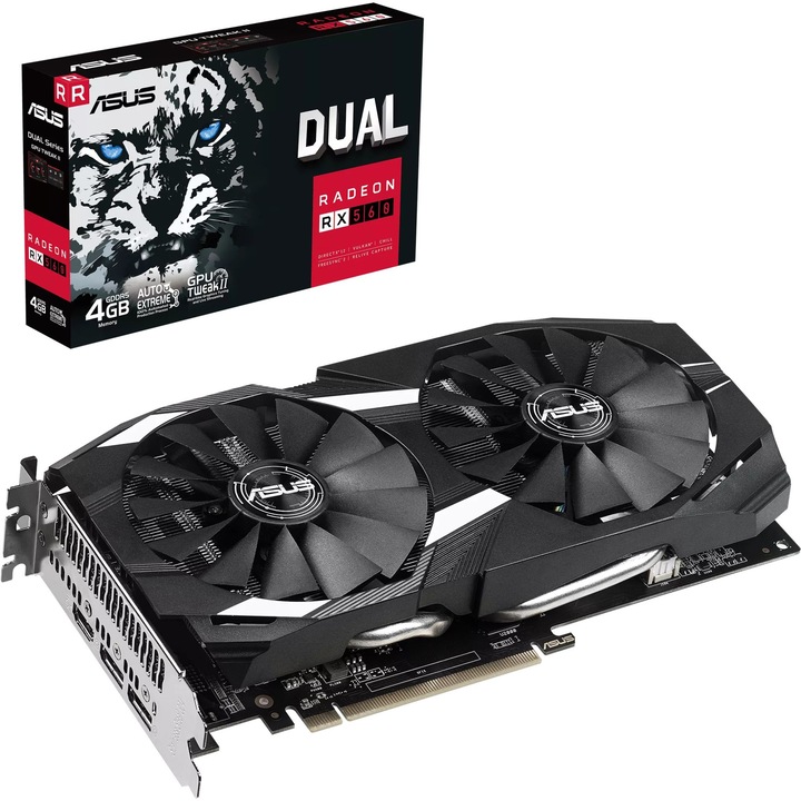 Видео карта ASUS Radeon RX 560 4GB Dual, GDDR5, 128bit, HDMI, 2 x DisplayPort