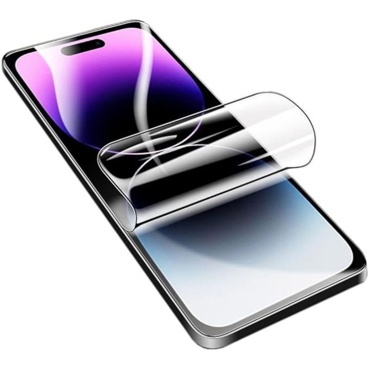 Защитно фолио Duragon, Privacy, Apple iPhone 15 Pro, Удароустойчиво, Самовъзстановяващо се, Хидрогел, Филтър за поверителност