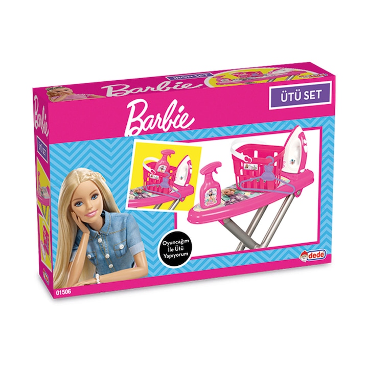 Set de joaca Barbie - Masa de calcat, cu accesorii