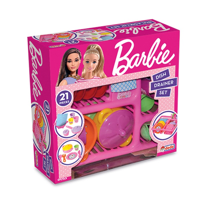 Set de joaca Barbie - Suport pentru vase si accesorii