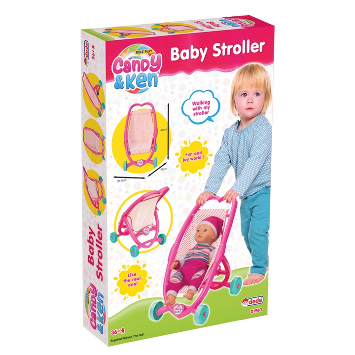 Set de joaca Dede Candy & Ken - Carucior pentru beleusi