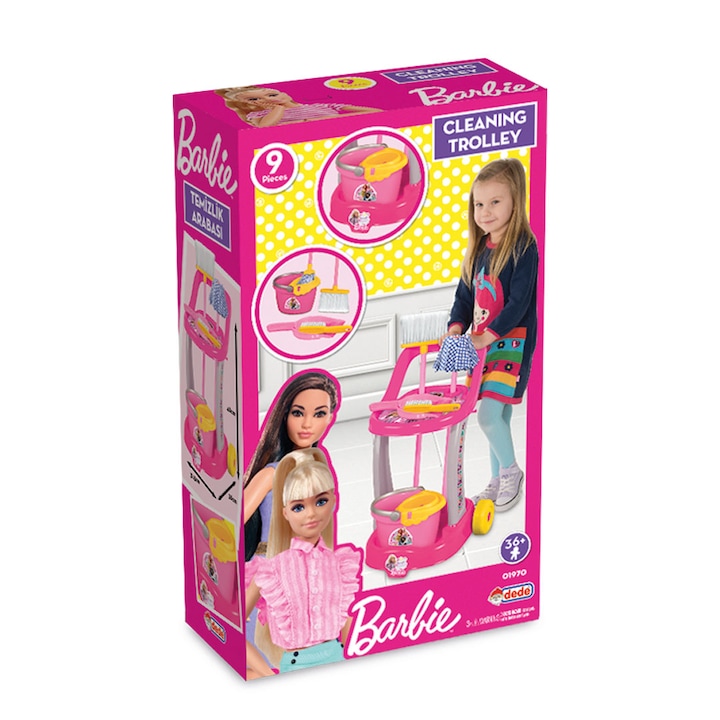 Set de joaca Barbie - Troler curatenie