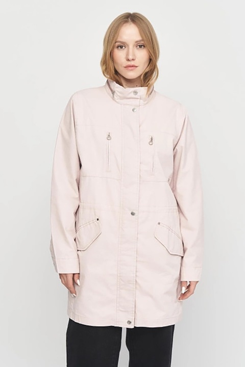 S.Oliver Halvány Rózsaszín Női Átmeneti Kabát, 42-es (XL) méretben