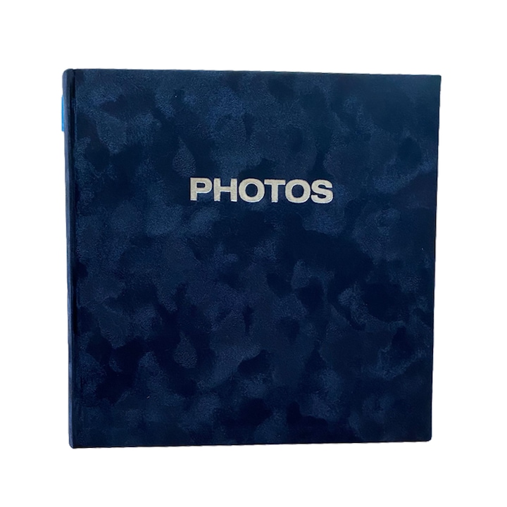 Album foto catifea, PROCART, stocare 200 fotografii, 10x15 cm, spatiu notite, albastru
