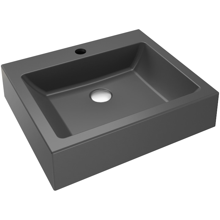 Lavoar (chiuveta baie) SanDonna Timo, 500x430 mm, granit, Gri