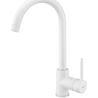 Baterie bucatarie SanDonna Nemeza, monocomanda, cartus ceramic, Alb