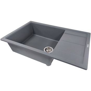 Chiuveta bucatarie SanDonna Ewelina, 780x500 mm, Gri titan