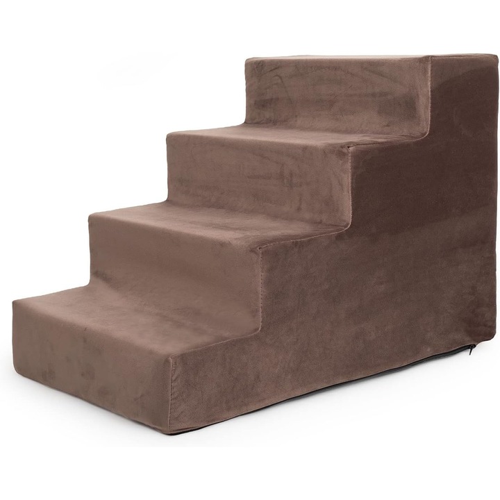 BoutiqueZOO, Scari pentru caini, M 56 x 40 x 40 cm, maro, imitatie de piele de caprioara