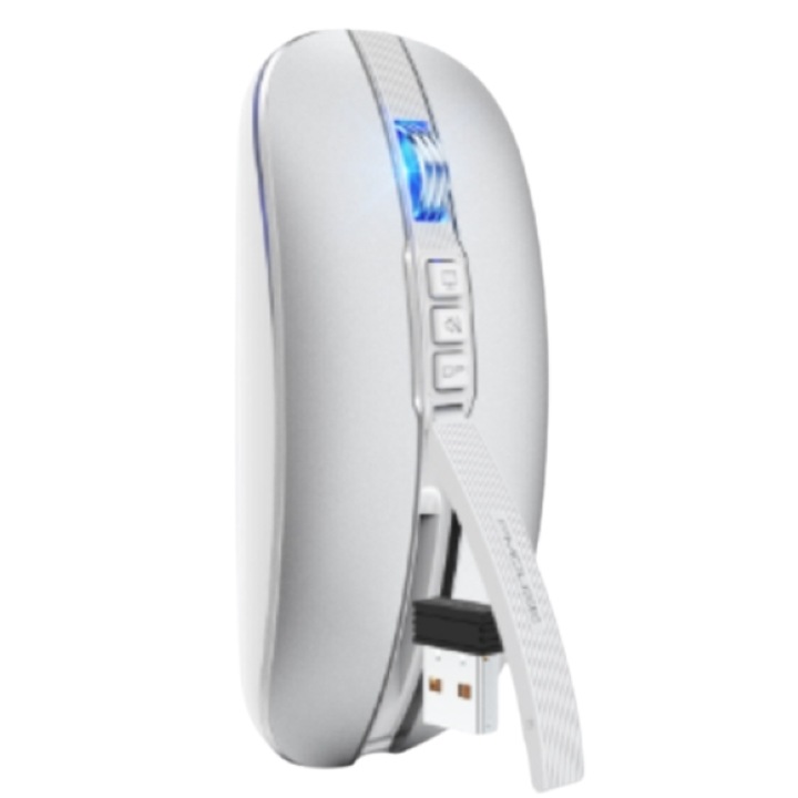 Vezeték nélküli egér, Bluetooth, USB, Ultra Light 68g, ezüst