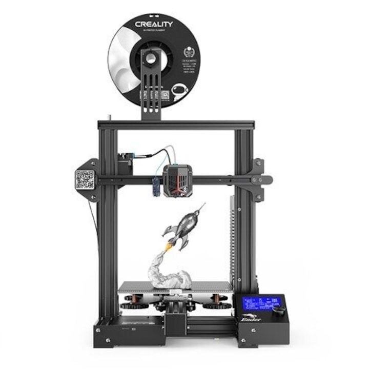 3D принтер, Ender-3 NEO, 220V, FDM, 100 mm/s, самосглобяем, черен