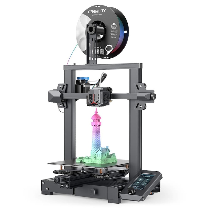3D принтер, Ender-3 V2 Neo, 220V, FDM, 100 mm/s, самосглобяем, черен